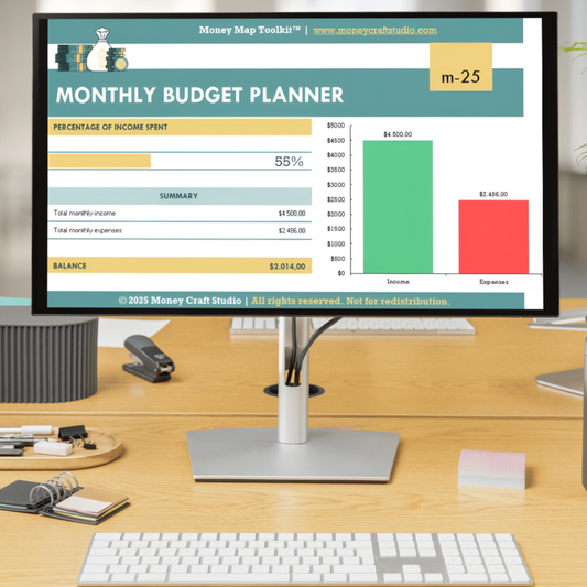 Mockup Image Monthly Budget Planner