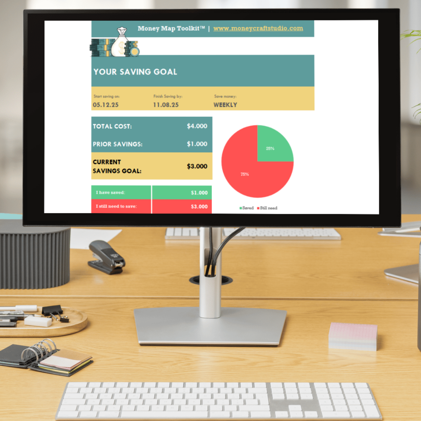 Mockup Image Saving Goal Estimator