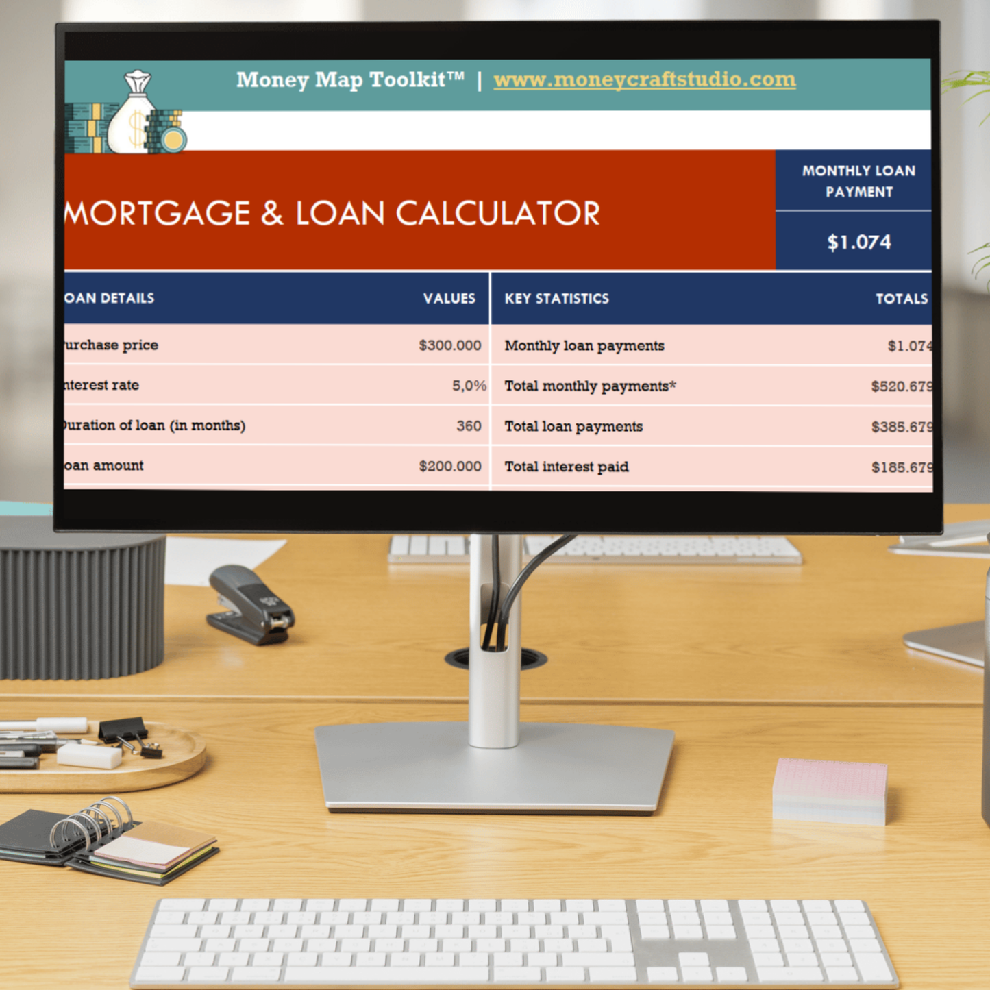 Mockup Image Mortgage & Loan Calculator