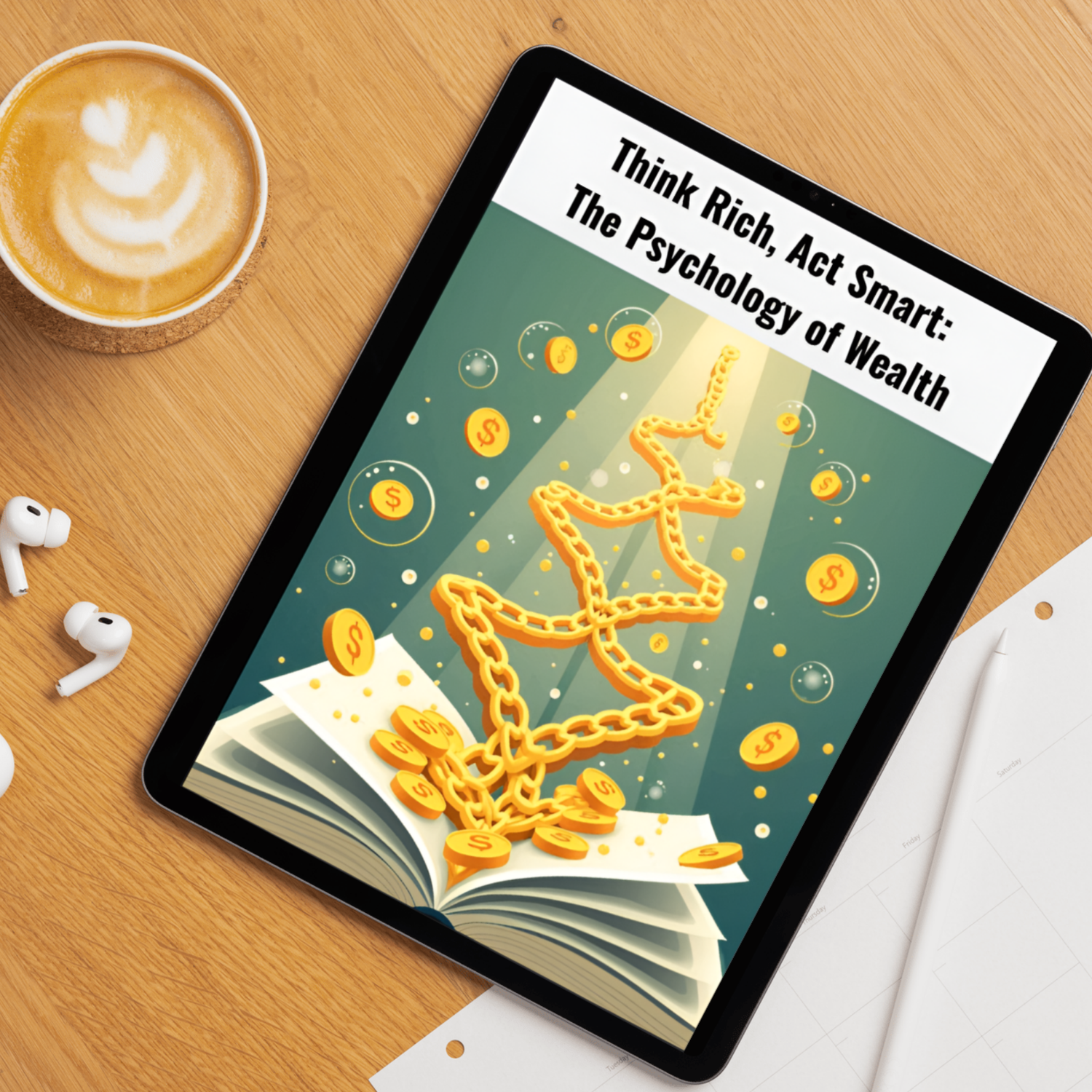 Mockup Image Cover Book Tablet View